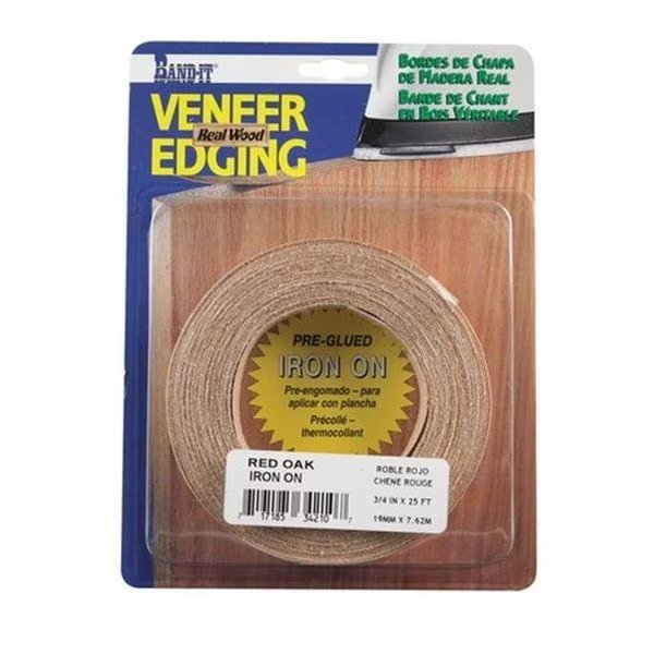 Band-It 34210 0.75 in. x 25 ft. Red Oak Wood Veneer Edge Banding, Band-It, Mfr#: 5005145